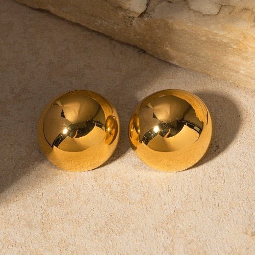 Chique moderne vintage halve bol grote oorbellen