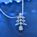 Moissanite kerstboom ketting
