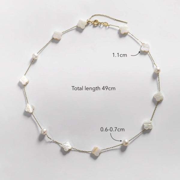 Dikke parelketting armbandenset