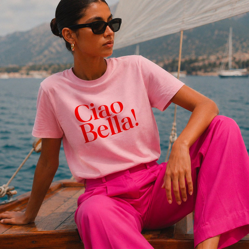 Ciao Bella roze T-shirt