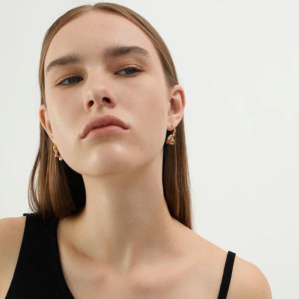 Asymmetrische gesmolten pareloorbellen