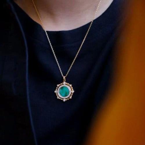 Koninklijke Jade medaillon ketting