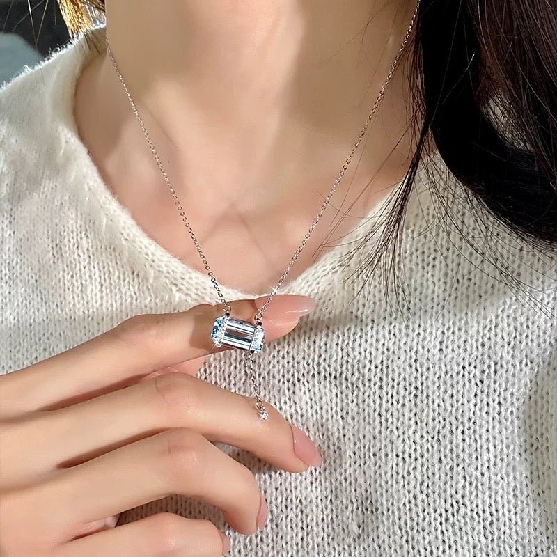 Sky Blue Ice Sugar Bar ketting