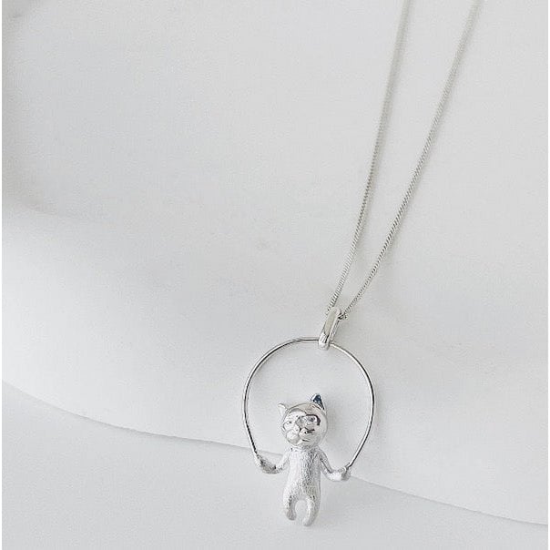 Touwtjespringende kat ketting