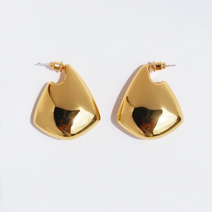Geometrische oorbellen-goud en zilver