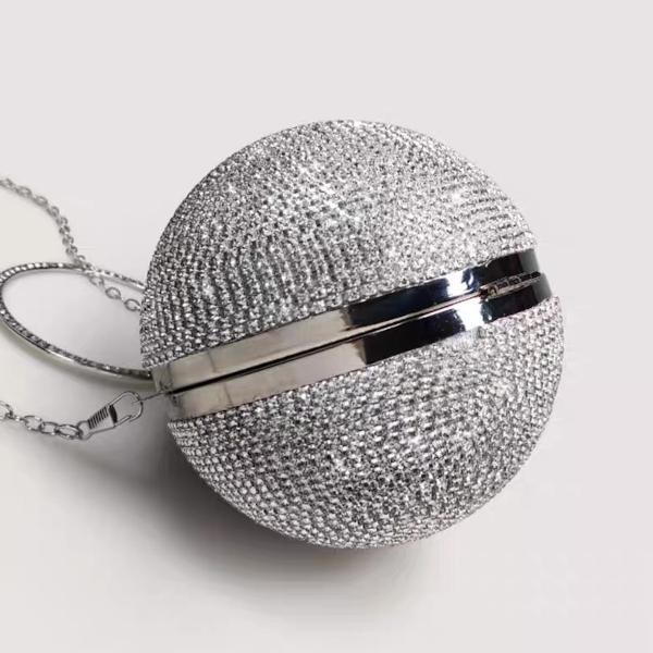 Luxe Ball Clutch-BlingBling Diamanten-Goud & Zilver