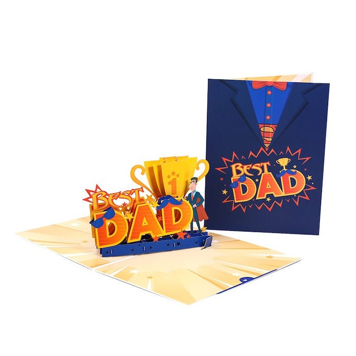 Kampioen papa 3D vaderdagkaart