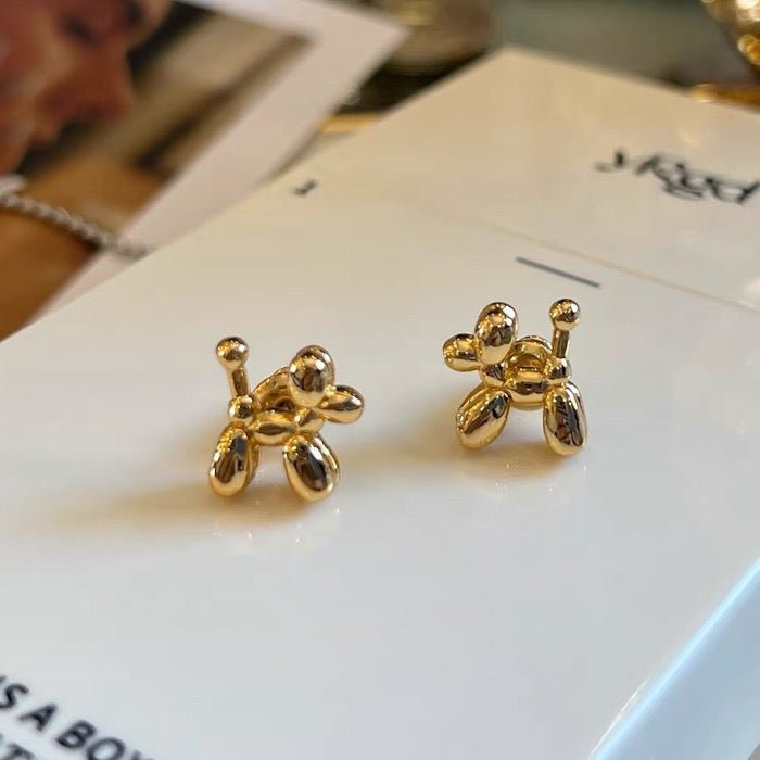 Ballonhond kleine oorstekers-goud en zilver