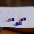 Lucky Clover Lapis Lazuli oorstekers