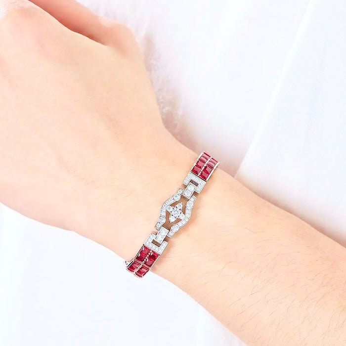 Elegante Ruby Line verstelbare armband