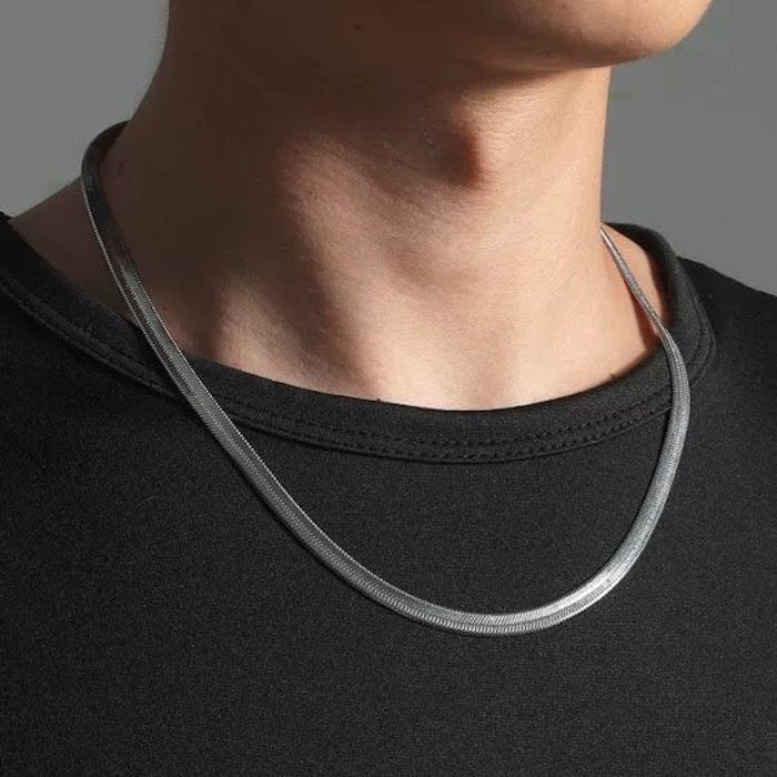 Klassieke unisex ketting met visgraatmotief – 5 mm