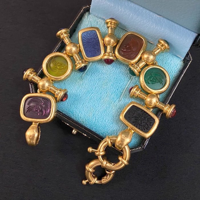 Imperial Cameo Charm Statement Armband