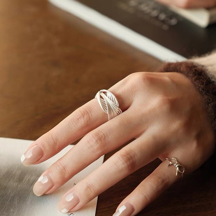 Verweven Sterling zilveren ring