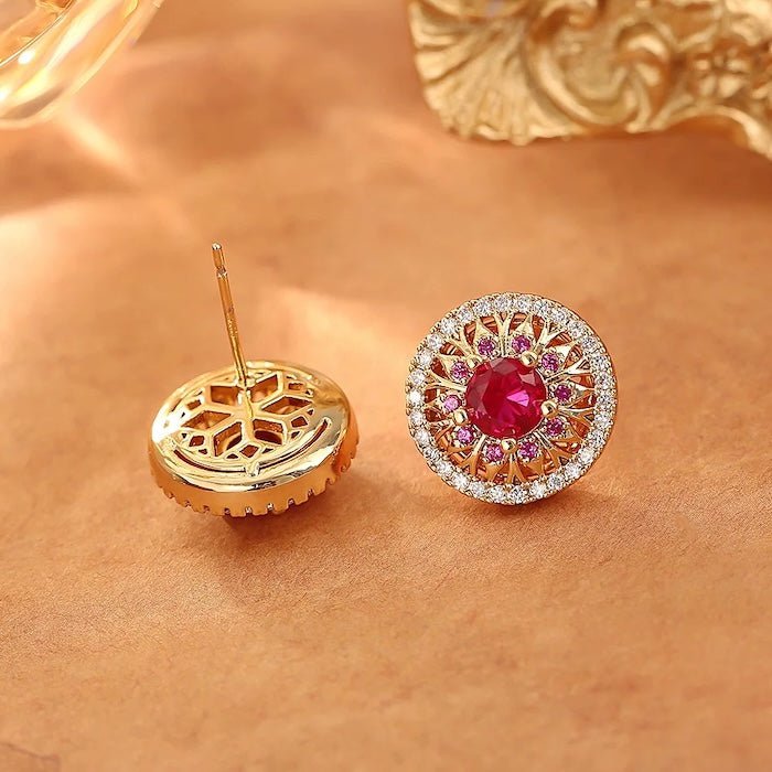 Vintage stijl Halo Crystal Stud Oorbellen