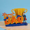 Kampioen papa 3D vaderdagkaart