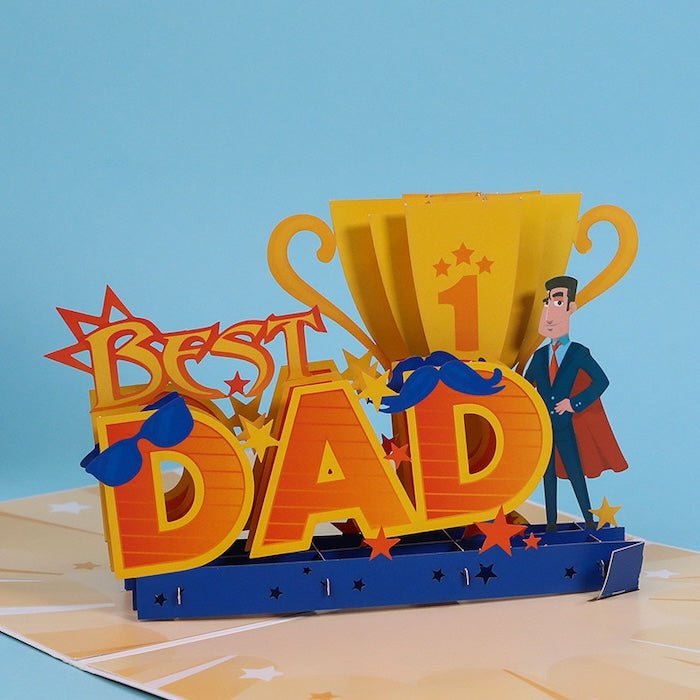Kampioen papa 3D vaderdagkaart