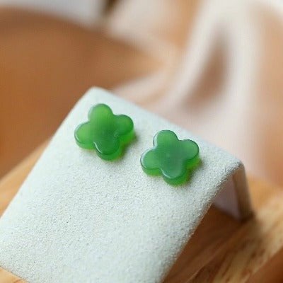 Lucky Clover Tian Jade oorstekers