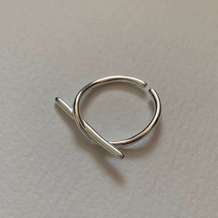 Minimalistische knoopring – 925 sterling zilver