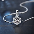 Luxe 1CT Moissanite Sneeuwvlok ketting