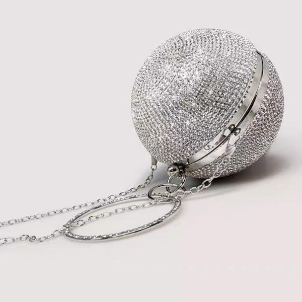 Luxe Ball Clutch-BlingBling Diamanten-Goud & Zilver