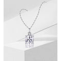 Prinses gesneden Moissanite hanger ketting