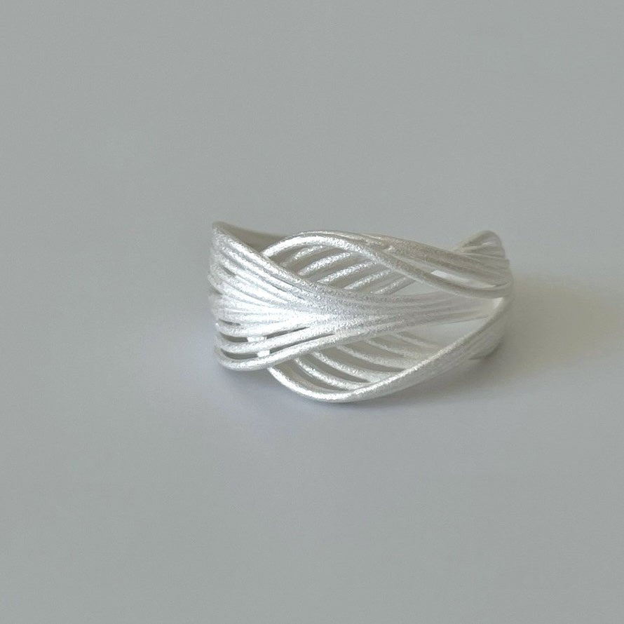 Verweven Sterling zilveren ring