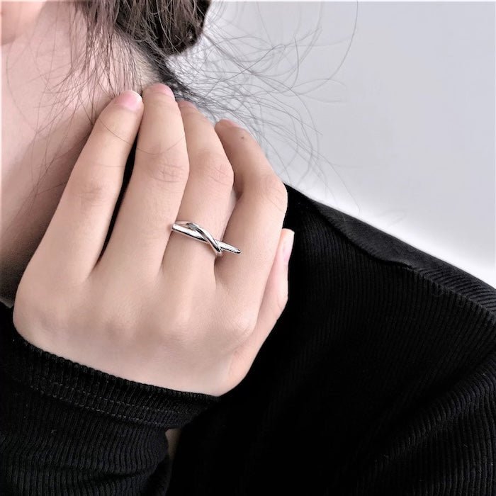 Minimalistische knoopring – 925 sterling zilver