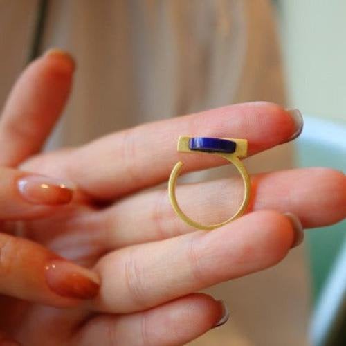Modernistische Lapis Lazuli-ring