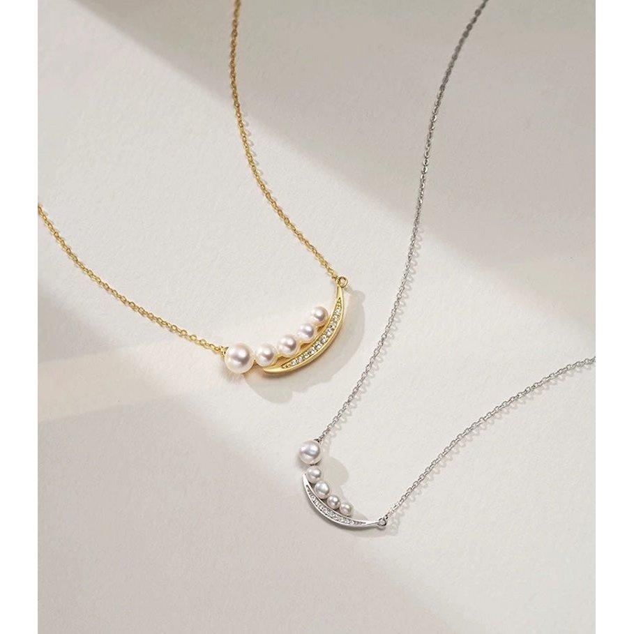 Elegante glimlach parelketting