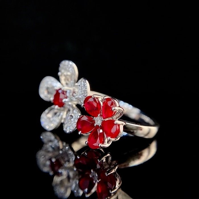 Ruby pruimenbloesem cocktailring