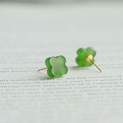 Lucky Clover Tian Jade oorstekers