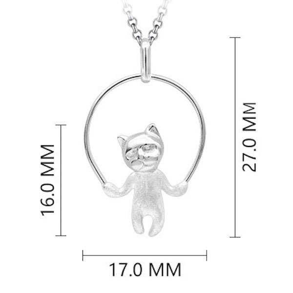 Touwtjespringende kat ketting