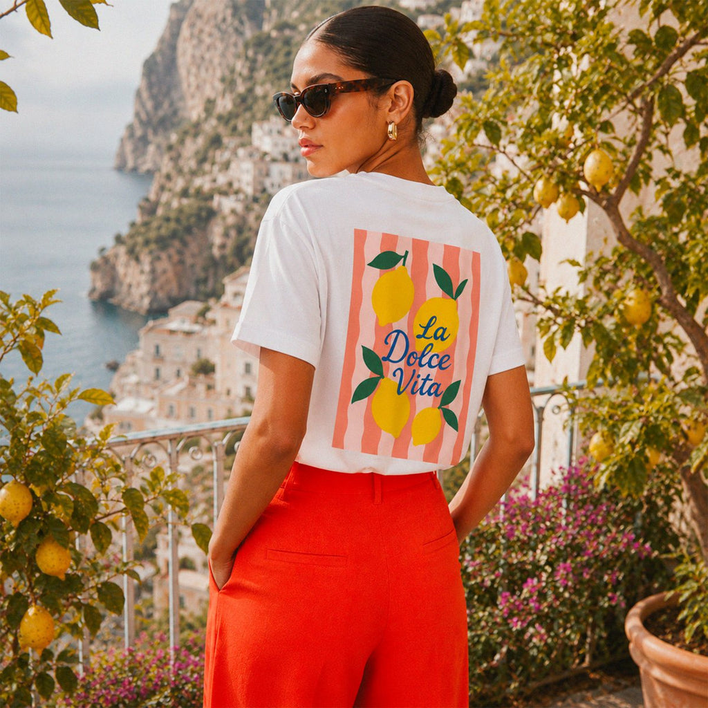 T-Shirt blanco Dolce Vita citroen