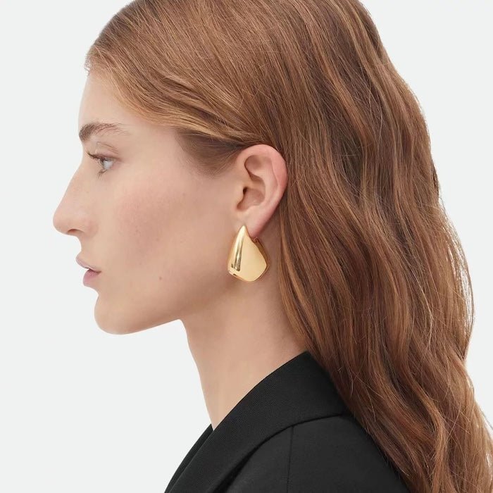 Geometrische oorbellen-goud en zilver