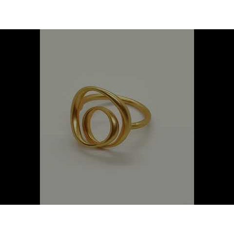 Minimalistische Swirl Line Ring - Goud en zilver