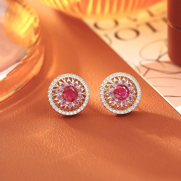 Vintage stijl Halo Crystal Stud Oorbellen
