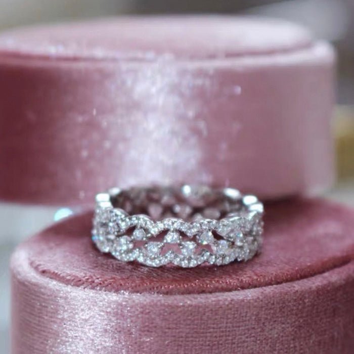 Schitterende kanten ring in prinsesstijl
