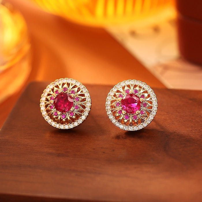 Vintage stijl Halo Crystal Stud Oorbellen