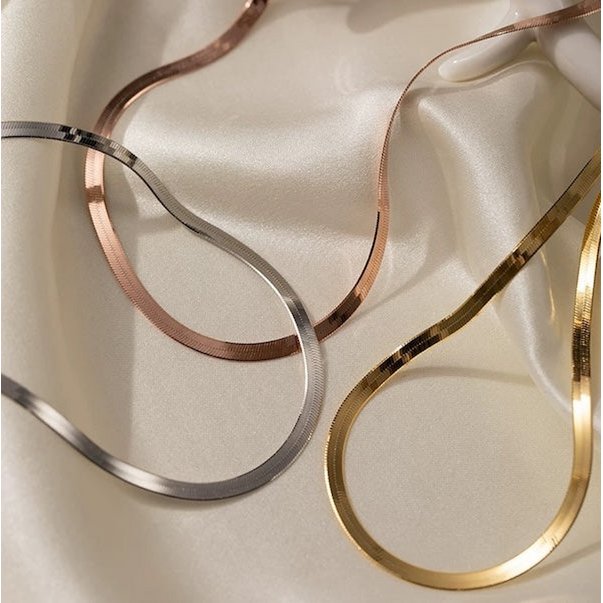 Klassieke unisex ketting met visgraatmotief – 5 mm