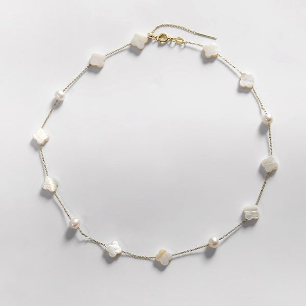 Dikke parelketting armbandenset