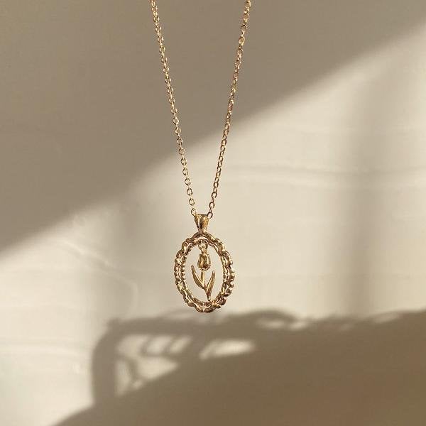 Moderne Vintage Tulpenketting – Goud Vermeil