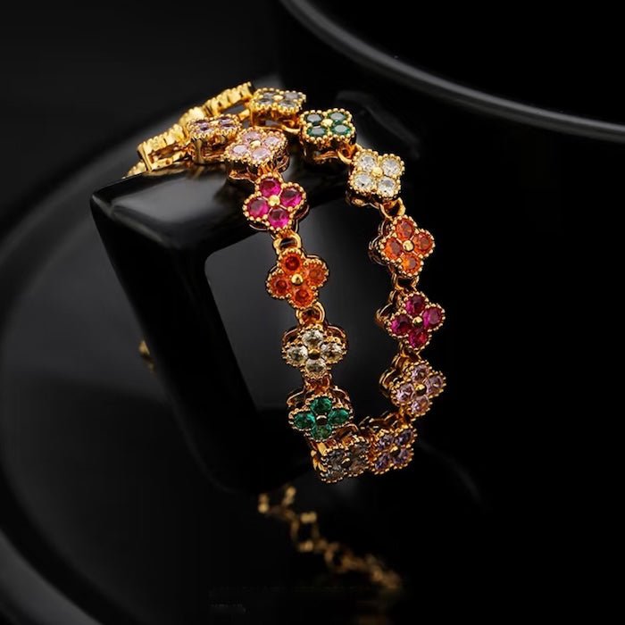 Caleidoscoop klaver kristal armband