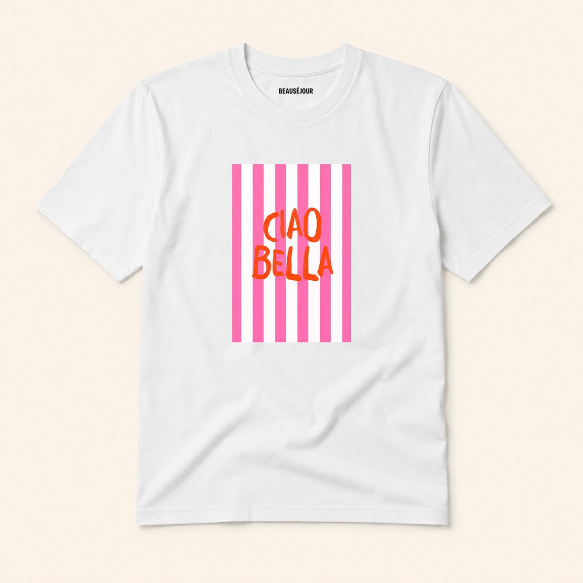 Wit Ciao Bella-T-shirt