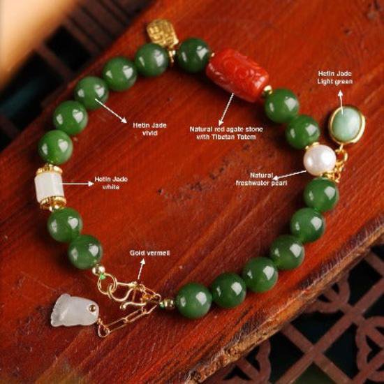 Tibetaanse totem Tian Jade armband