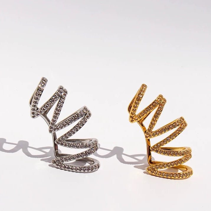 Geometrische Pavé Wrap-oormanchet