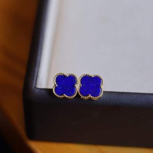 Lucky Clover Lapis Lazuli oorstekers