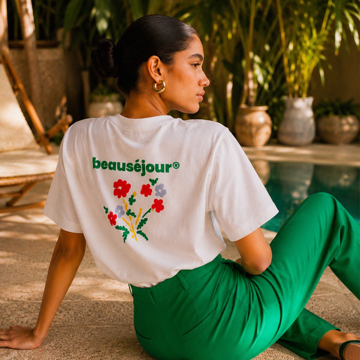 T-shirt fleur.