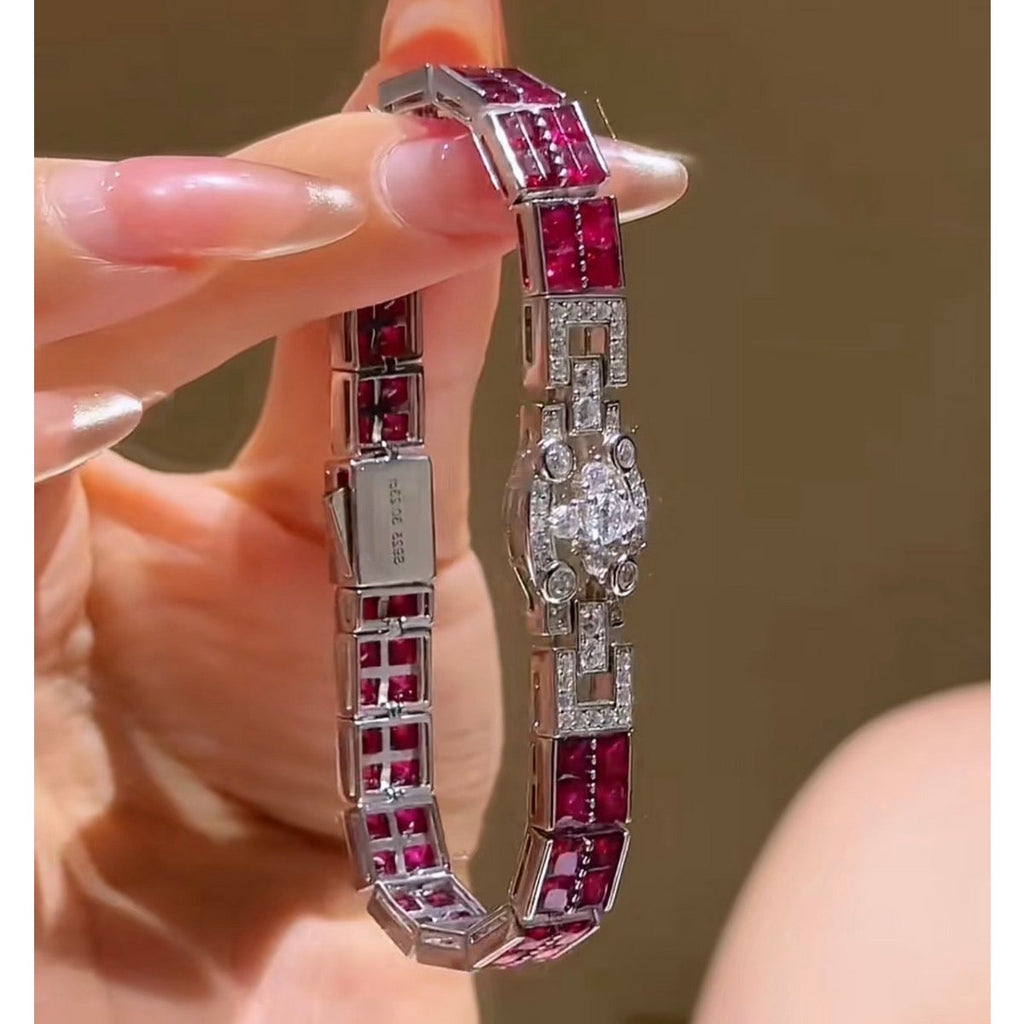 Elegante Ruby Line verstelbare armband
