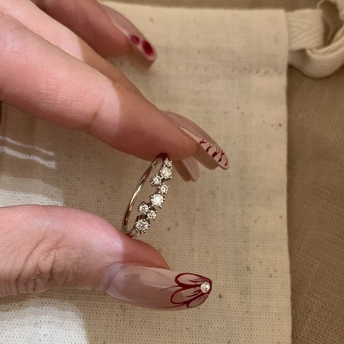 Slanke zilveren ster stapelring