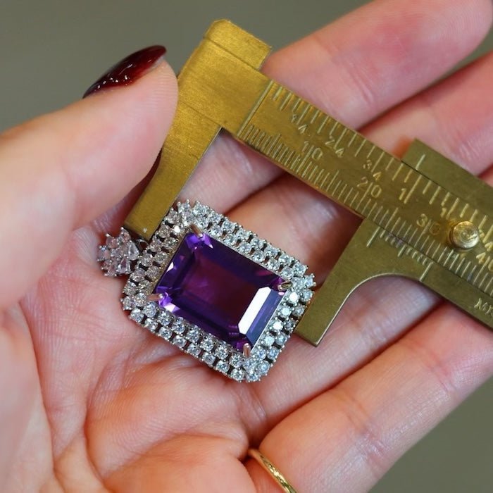 Regal Amethist Halo hanger